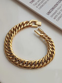 دستبند کارتیر (Curb Chain) استیل رنگ ثابت - مدل ۲۵۰۴۵۵۲ | در دو رنگ طلایی و نقرهای