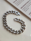 دستبند کارتیر (Curb Chain) استیل رنگ ثابت - مدل ۲۵۰۴۵۵۲ | در دو رنگ طلایی و نقرهای