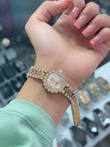 ساعت مچی عقربهای زنانه هنگروی (Hongrui) مدل نگیندار طرح جواهر - کد 4002862 (پک 3 رنگ)