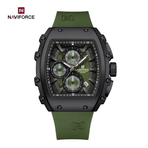 ساعت مچی مردانه نیوی فورس Naviforce NF8070 کرنوگراف کوارتز با بند سیلیکونی و مقاومت در برابر آب 3ATM