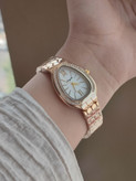 ساعت مچی زنانه Aoqili نگیندار مدل Serpenti،. 5757229àبند فلزی طرح لانهزنبوری، صفحه بیضی