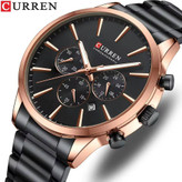 ساعت مچی مردانه کورن Curren کرنوگراف کد 8435 بند فلزی مشکی رزگلد