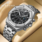 ساعت مچی مردانه ⌚️بین باند BIN BOND •مدل B3459 سه موتوره فعال