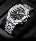 ساعت مچی مردانه ⌚️بین باند BIN BOND •مدل B3459 سه موتوره فعال