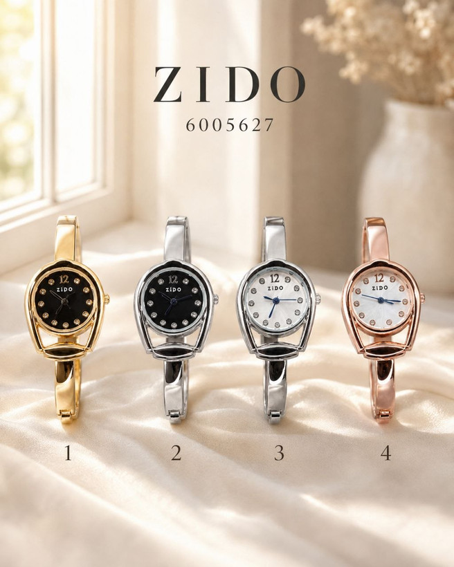 النگویی زنانه، ساعت مچی دستبندی زنانه، ساعت ZIDO زنانه